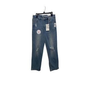 WallFlower The Fearless Curvy Blue Distressed Medium Wash Jeans 3/26 Regular